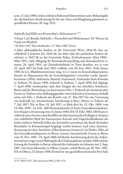 Bild der Seite - 621 - in Die effektiven Konsuln Österreich(-Ungarns) von 1825-1918 - Ihre Ausbildung, Arbeitsverhältnisse und Biografien