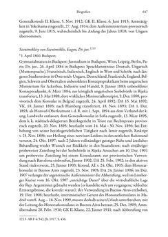 Image of the Page - 647 - in Die effektiven Konsuln Österreich(-Ungarns) von 1825-1918 - Ihre Ausbildung, Arbeitsverhältnisse und Biografien