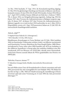 Bild der Seite - 653 - in Die effektiven Konsuln Österreich(-Ungarns) von 1825-1918 - Ihre Ausbildung, Arbeitsverhältnisse und Biografien