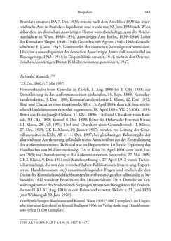 Image of the Page - 663 - in Die effektiven Konsuln Österreich(-Ungarns) von 1825-1918 - Ihre Ausbildung, Arbeitsverhältnisse und Biografien