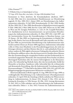 Image of the Page - 665 - in Die effektiven Konsuln Österreich(-Ungarns) von 1825-1918 - Ihre Ausbildung, Arbeitsverhältnisse und Biografien