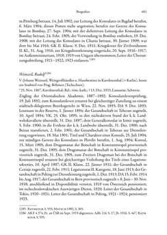 Image of the Page - 681 - in Die effektiven Konsuln Österreich(-Ungarns) von 1825-1918 - Ihre Ausbildung, Arbeitsverhältnisse und Biografien