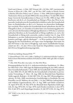 Image of the Page - 693 - in Die effektiven Konsuln Österreich(-Ungarns) von 1825-1918 - Ihre Ausbildung, Arbeitsverhältnisse und Biografien