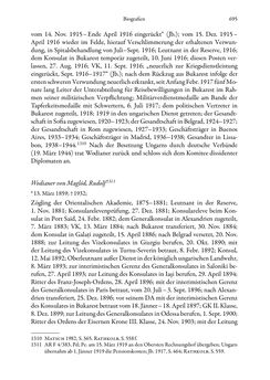 Image of the Page - 695 - in Die effektiven Konsuln Österreich(-Ungarns) von 1825-1918 - Ihre Ausbildung, Arbeitsverhältnisse und Biografien