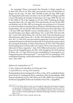 Image of the Page - 708 - in Die effektiven Konsuln Österreich(-Ungarns) von 1825-1918 - Ihre Ausbildung, Arbeitsverhältnisse und Biografien