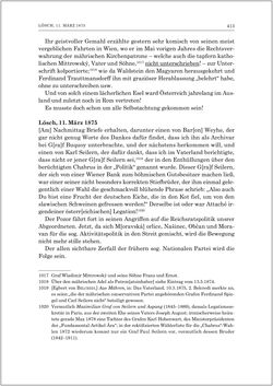 Image of the Page - 415 - in Die Tagebücher des Grafen Egbert Belcredi 1850–1894