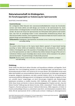 Bild der Seite - 15 - in ElFo - Elementarpädagogische Forschungsbeiträge, Band Jahrgang 1 / Heft 1 / 2019