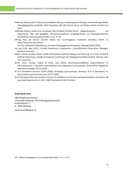 Bild der Seite - 23 - in ElFo - Elementarpädagogische Forschungsbeiträge, Band Jahrgang 1 / Heft 1 / 2019