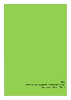 Bild der Seite - (000041) - in ElFo - Elementarpädagogische Forschungsbeiträge, Band Jahrgang 1 / Heft 1 / 2019