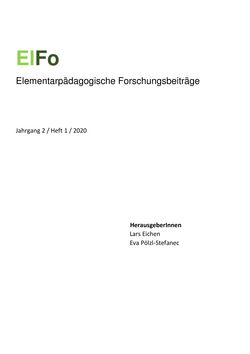 Bild der Seite - (000002) - in ElFo - Elementarpädagogische Forschungsbeiträge, Band Jahrgang 2 / Heft 1 / 2020