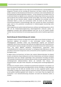 Image of the Page - 27 - in ElFo - Elementarpädagogische Forschungsbeiträge, Volume Jahrgang 2 / Heft 1 / 2020