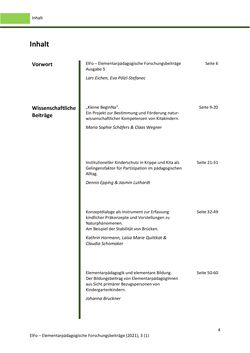 Image of the Page - 4 - in ElFo - Elementarpädagogische Forschungsbeiträge, Volume Jahrgang 3 / Heft 1 / 2021