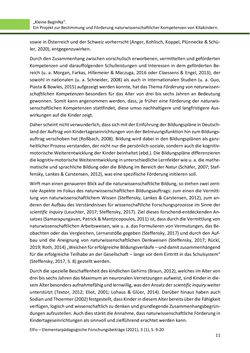 Image of the Page - 11 - in ElFo - Elementarpädagogische Forschungsbeiträge, Volume Jahrgang 3 / Heft 1 / 2021