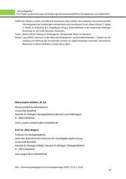 Image of the Page - 20 - in ElFo - Elementarpädagogische Forschungsbeiträge, Volume Jahrgang 3 / Heft 1 / 2021
