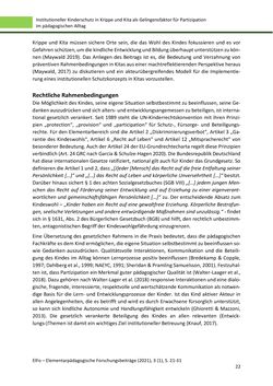Image of the Page - 22 - in ElFo - Elementarpädagogische Forschungsbeiträge, Volume Jahrgang 3 / Heft 1 / 2021