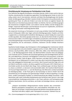 Image of the Page - 23 - in ElFo - Elementarpädagogische Forschungsbeiträge, Volume Jahrgang 3 / Heft 1 / 2021
