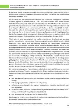 Image of the Page - 25 - in ElFo - Elementarpädagogische Forschungsbeiträge, Volume Jahrgang 3 / Heft 1 / 2021