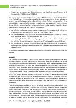 Image of the Page - 27 - in ElFo - Elementarpädagogische Forschungsbeiträge, Volume Jahrgang 3 / Heft 1 / 2021