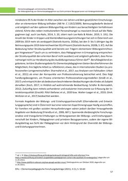 Bild der Seite - 57 - in ElFo - Elementarpädagogische Forschungsbeiträge, Band Jahrgang 3 / Heft 1 / 2021