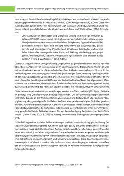 Image of the Page - 78 - in ElFo - Elementarpädagogische Forschungsbeiträge, Volume Jahrgang 3 / Heft 1 / 2021