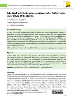 Image of the Page - 85 - in ElFo - Elementarpädagogische Forschungsbeiträge, Volume Jahrgang 3 / Heft 1 / 2021