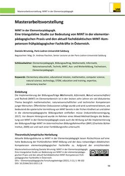 Bild der Seite - 98 - in ElFo - Elementarpädagogische Forschungsbeiträge, Band Jahrgang 3 / Heft 1 / 2021