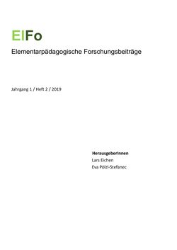 Bild der Seite - (000003) - in ElFo - Elementarpädagogische Forschungsbeiträge, Band Jahrgang 1 / Heft 2 / 2019