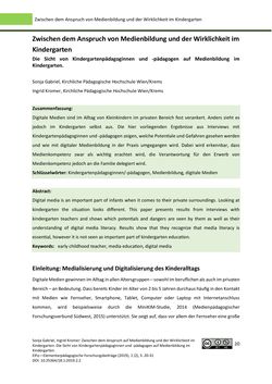 Image of the Page - 20 - in ElFo - Elementarpädagogische Forschungsbeiträge, Volume Jahrgang 1 / Heft 2 / 2019