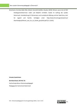 Bild der Seite - 41 - in ElFo - Elementarpädagogische Forschungsbeiträge, Band Jahrgang 1 / Heft 2 / 2019