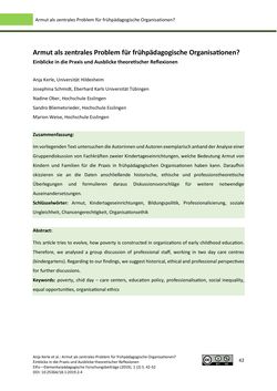 Bild der Seite - 42 - in ElFo - Elementarpädagogische Forschungsbeiträge, Band Jahrgang 1 / Heft 2 / 2019