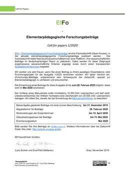 Image of the Page - 74 - in ElFo - Elementarpädagogische Forschungsbeiträge, Volume Jahrgang 1 / Heft 2 / 2019