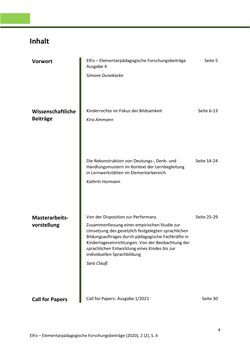 Bild der Seite - (000004) - in ElFo - Elementarpädagogische Forschungsbeiträge, Band Jahrgang 2 / Heft 2 / 2020