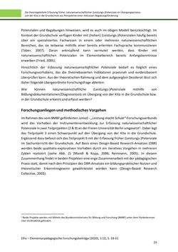 Bild der Seite - 23 - in ElFo - Elementarpädagogische Forschungsbeiträge, Band Jahrgang 3 / Heft 2 / 2021