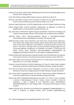 Bild der Seite - 30 - in ElFo - Elementarpädagogische Forschungsbeiträge, Band Jahrgang 3 / Heft 2 / 2021