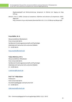 Bild der Seite - 31 - in ElFo - Elementarpädagogische Forschungsbeiträge, Band Jahrgang 3 / Heft 2 / 2021