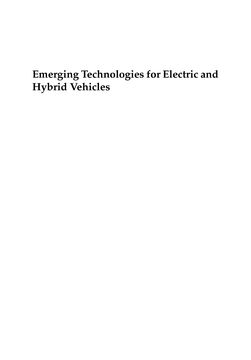 Image of the Page - (000001) - in Emerging Technologies for Electric and Hybrid Vehicles