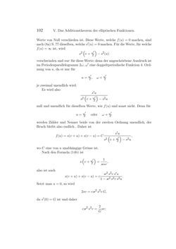 Image of the Page - 102 - in Einleitung in die Theorie der Elliptischen Funktionen