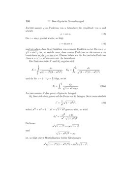 Bild der Seite - 186 - in Einleitung in die Theorie der Elliptischen Funktionen