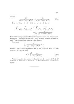 Bild der Seite - 187 - in Einleitung in die Theorie der Elliptischen Funktionen