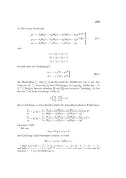 Bild der Seite - 239 - in Einleitung in die Theorie der Elliptischen Funktionen