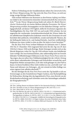 Image of the Page - 83 - in Else Feldmann: Schreiben vom Rand - Journalistin und Schriftstellerin im Wien der Zwischenkriegszeit