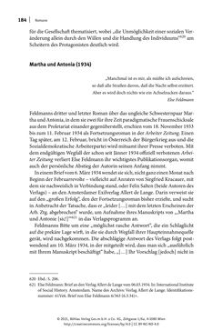 Image of the Page - 184 - in Else Feldmann: Schreiben vom Rand - Journalistin und Schriftstellerin im Wien der Zwischenkriegszeit