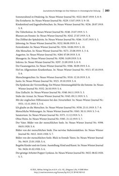 Image of the Page - 283 - in Else Feldmann: Schreiben vom Rand - Journalistin und Schriftstellerin im Wien der Zwischenkriegszeit