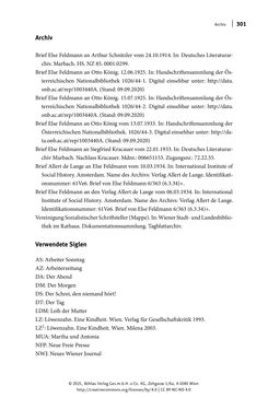 Bild der Seite - 301 - in Else Feldmann: Schreiben vom Rand - Journalistin und Schriftstellerin im Wien der Zwischenkriegszeit