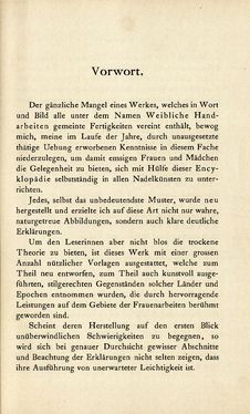 Image of the Page - (000005) - in Encyclopædie der weiblichen Handarbeiten