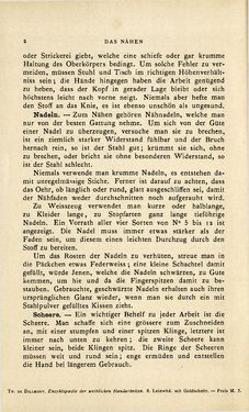 Image of the Page - 2 - in Encyclopædie der weiblichen Handarbeiten