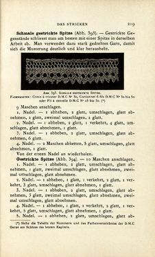 Image of the Page - 219 - in Encyclopædie der weiblichen Handarbeiten