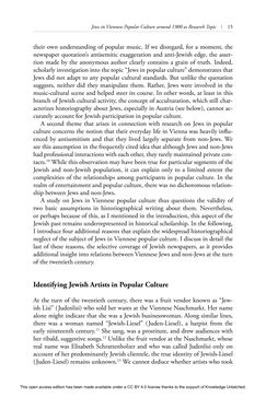 Image of the Page - 15 - in Entangled Entertainers - Jews and Popular Culture in Fin-de-Siècle Vienna
