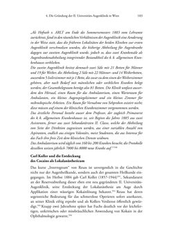 Bild der Seite - 183 - in Ernst Fuchs (1851-1930) - und die Weltgeltung der Wiener Ophthalmologischen Schule um 1900