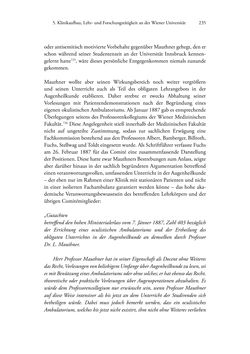 Image of the Page - 235 - in Ernst Fuchs (1851-1930) - und die Weltgeltung der Wiener Ophthalmologischen Schule um 1900